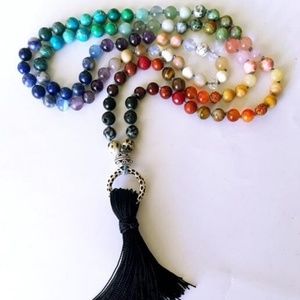 Jewelry - Chakra 108 Mala Prayer Beads with Tassel Jewelry - Chakra 108 Mala Prayer Beads with Tassel